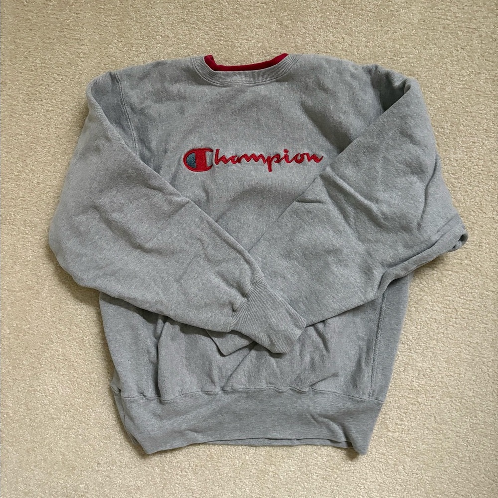 Champion Gray Men's Crewneck Sweater